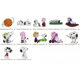 12 Snoopy Embroidery Designs Collection 05